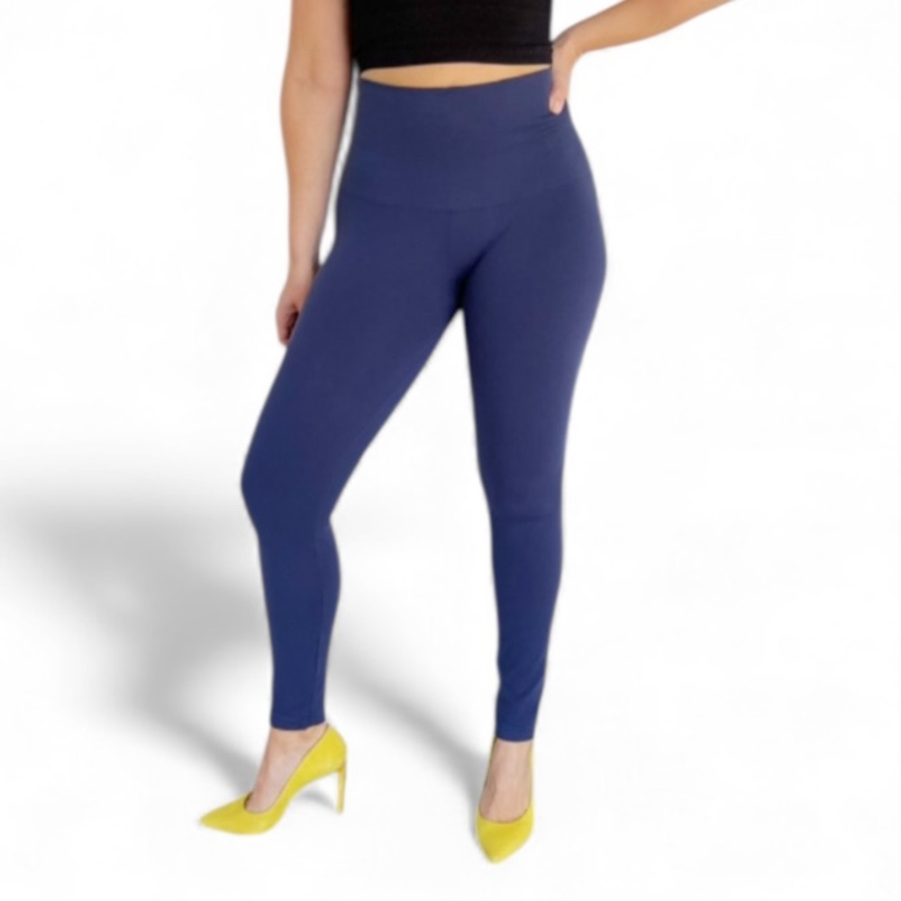 Soma navy blue high rise spandex stretch full length leggings size large